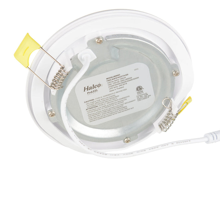 Halco FSDLS4FR10/CCT/LED Field Selectable Slim Downlight 4 Inch 10W 2700K-5000K Dimmable JA-8 ProLED Selectable (89093)