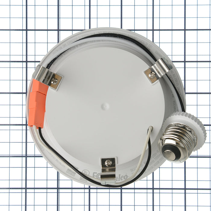 Halco PUSH-RSD-4-CS-BT-120V LED Retrofit Slim Downlight 4 Inch Baffle Trim 8W 700Lm Push Lens for CCT Selectable 2700K/3000K/3500K/4000K/5000K 120V Triac Dimming (89231)