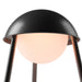Bulbrite HELMET/TL/BL Cordless Indoor Modern Table Lamp Helmet 3.7V 2700K 90 CRI 300Lm Black (K70105)
