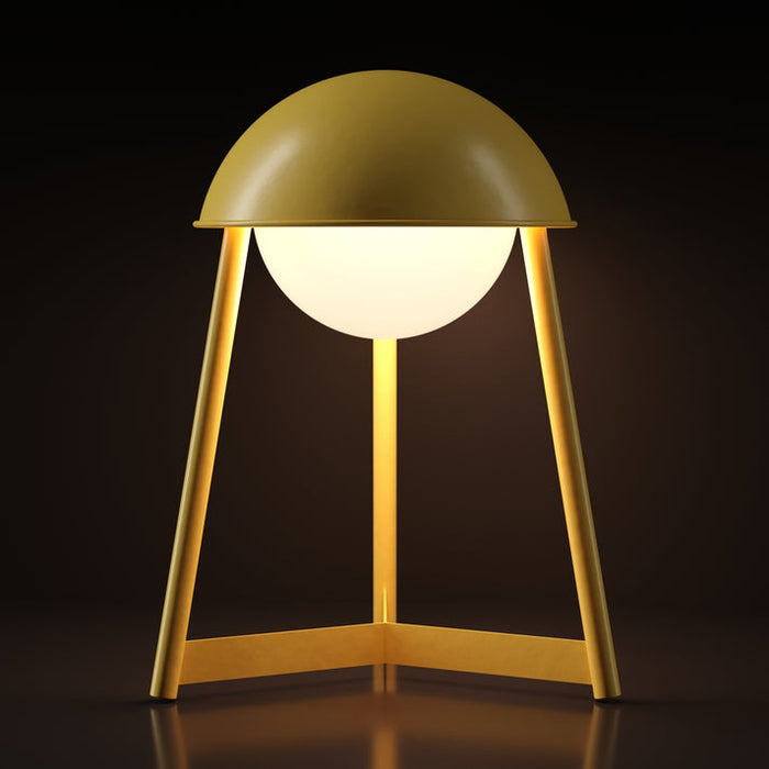 Bulbrite HELMET/TL/CI Cordless Indoor Modern Table Lamp Helmet 3.7V 2700K 90 CRI 300Lm Citrone (K70103)