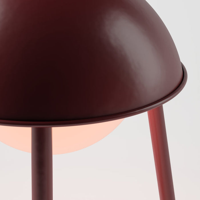 Bulbrite HELMET/TL/OX Cordless Indoor Modern Table Lamp Helmet 3.7V 2700K 90 CRI 300Lm Oxblood (K70101)