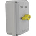 Bryant TECH-SPEC Motor Disconnect Switch 3-Pole 100A 600V AC NEMA 4X 12 Non-Metallic Enclosure 1 NO Break Before Main Auxiliary Contact (BRYDS100VFD)
