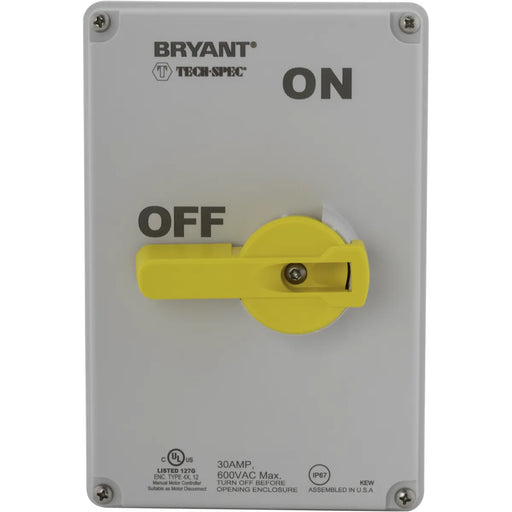 Bryant TECH-SPEC Motor Disconnect Switch