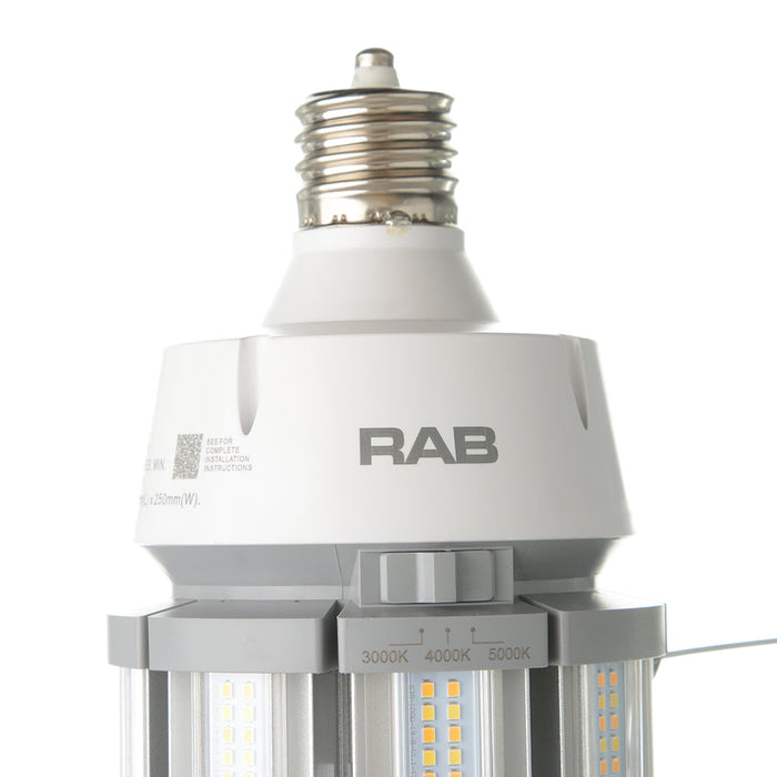 RAB HID Post Top 80 CRI Type B 100W CCT Selectable 3000K/4000K/5000K EX39 Base 277-480V (HID-100-EX39-8CCT-BYP/5SP/480V)