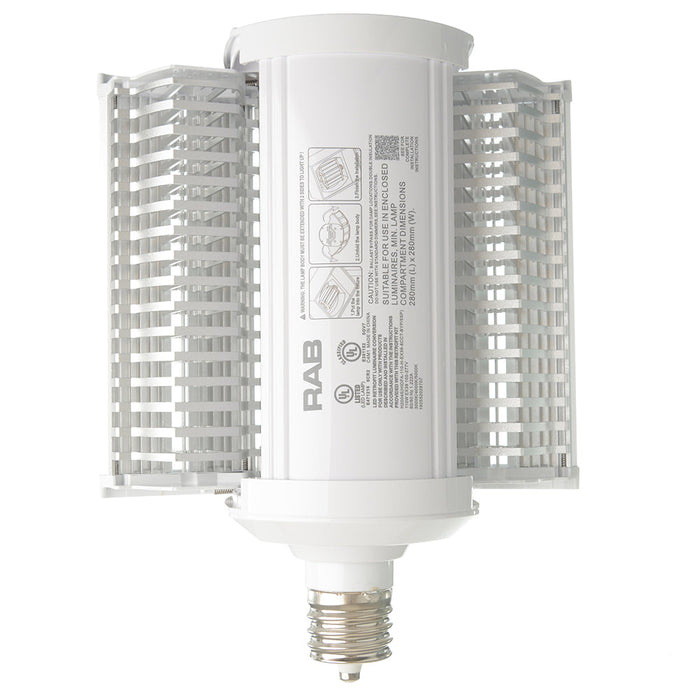 RAB HID Shoebox 80 CRI Type B 110W CCT Selectable 3000K/4000K/5000K 5 Sensor Ports (HIDFA-110-H-EX39-8CCT-BYP/5SP)