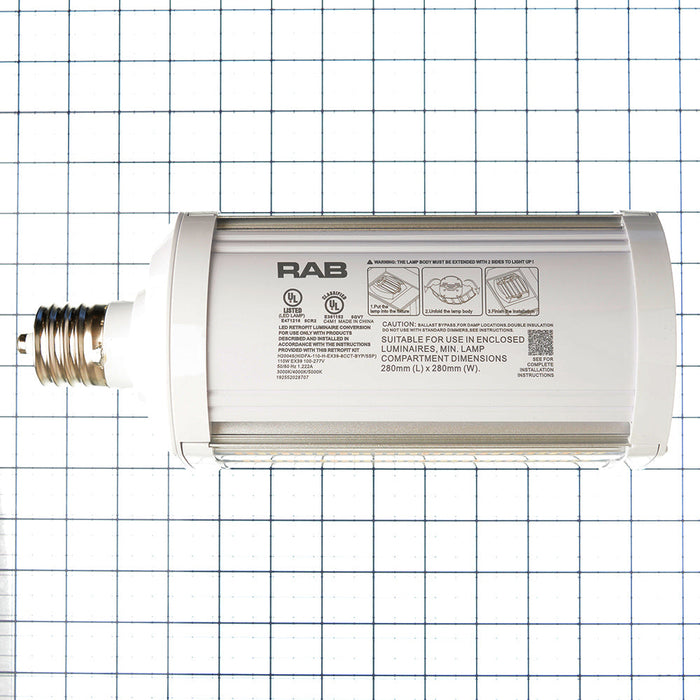 RAB HID Shoebox 80 CRI Type B 110W CCT Selectable 3000K/4000K/5000K 5 Sensor Ports (HIDFA-110-H-EX39-8CCT-BYP/5SP)