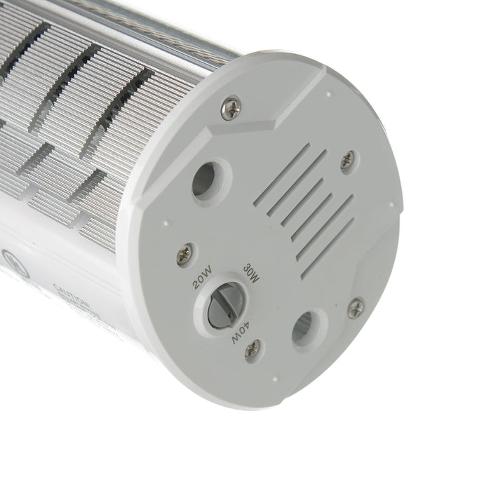 RAB Horizontal Lamp Field Adjustable CCT HID Wall Pack 80 CRI Type B 20W/30W/40W 3000/4000/5000K E26 Base (HIDFA-40S-H-E26-8CCT-BYP)