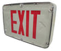 Best Lighting Products Hazardous Location Exit Sign Single Face Red Letters Gray Housing AC Only No Self-Diagnostics Tamper-Proof Hardware (HLWLEZU1RG-TP)