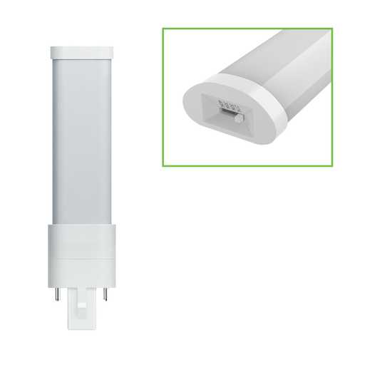 EIKO L3.5WPLS/ABP/8FCCT/U/G23/H 3.5W 350Lm LED PLS Type A+B Plastic 80 CRI CCT Selectable 2700K/3000K/3500K/4000K 120-277V Horizontal G23 Base (15474)