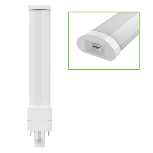 EIKO L5.5WPLS/ABP/8FCCT/U/GX23/H 5.5W 550Lm LED PLS Type A+B Plastic 80 CRI CCT Selectable 2700K/3000K/3500K/4000K 120-277V Horizontal GX23 Base (15475)