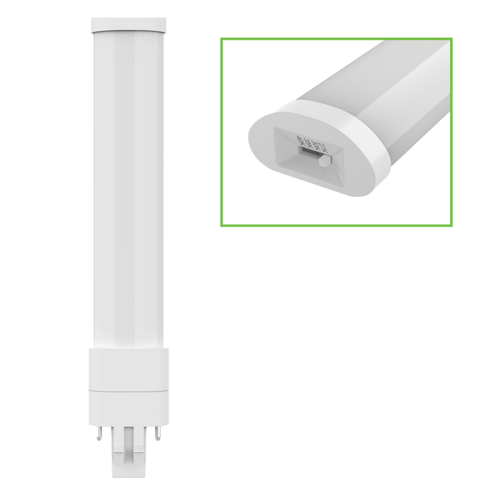 EIKO L5.5WPLS/ABP/8FCCT/U/GX23/H 5.5W 550Lm LED PLS Type A+B Plastic 80 CRI CCT Selectable 2700K/3000K/3500K/4000K 120-277V Horizontal GX23 Base (15475)