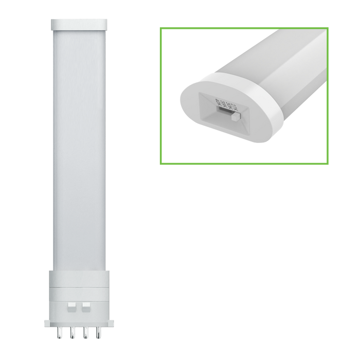 EIKO L5.5WPLS/BP/8FCCT/U/2GX7/H 5.5W 550Lm LED PLS Type B Plastic 80 CRI CCT Selectable 2700K/3000K/3500K/4000K 120-277V Horizontal 2GX7 Base (15473)