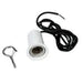 Halco ACC-HKMOG-10 Ceramic EX39 Mogul Base Adapter/Socket With 10 Foot 18/2 Shielded Cable White Housing Metal Hook With Safety Latch (10242)