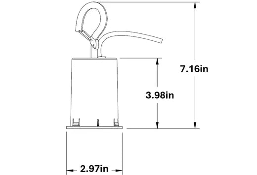Halco ACC-HKMOG-10 Ceramic EX39 Mogul Base Adapter/Socket With 10 Foot 18/2 Shielded Cable White Housing Metal Hook With Safety Latch (10242)