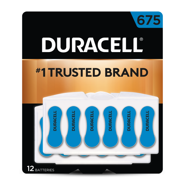 Duracell 4133384448 Duracell Easy Tab Hearing Aid 12 Pack (DA675B12ZMR09)