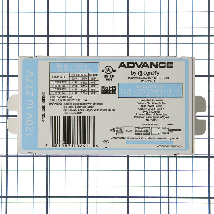 Advance ICF2S13H1LD35M Electronic Ballast-2 13W Compact Fluorescent (913710207502)