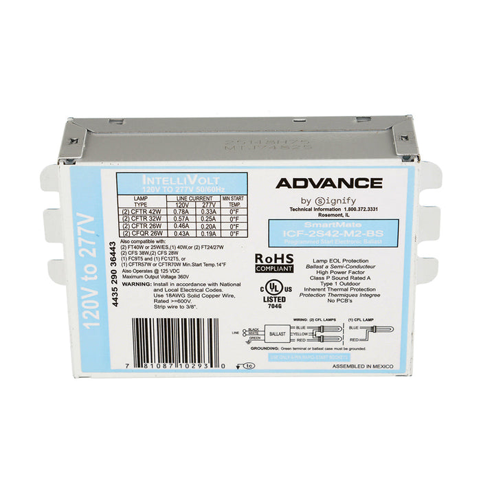 Advance ICF2S42M2BS35M Electronic Ballast-2 42W Compact Fluorescent (913700521201)