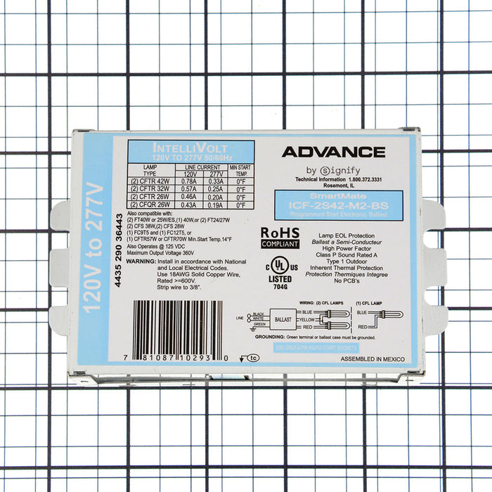 Advance ICF2S42M2BS35M Electronic Ballast-2 42W Compact Fluorescent (913700521201)