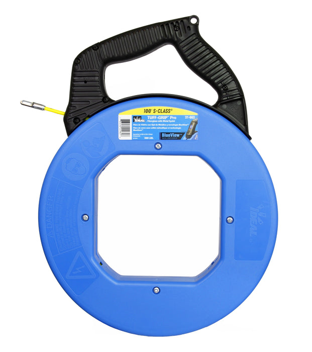 Ideal S-Class Fish Tape With Blueview Digital Display 100 Foot With Metal Eyelet (31-663)