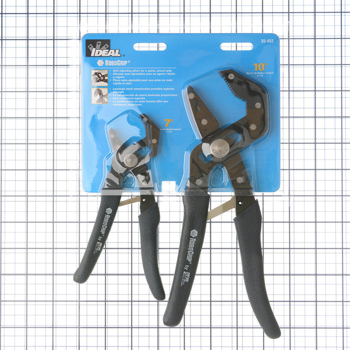 Ideal Robo Grip Self-Adjusting Pliers 7 Inch And 10 Inch 2-Pack (35-452)