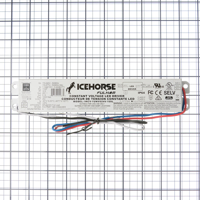Fulham IceHorse 100W 24V Constant Voltage LED Driver 110Vac-277Vac (IHCV-1UNV024V-100L)