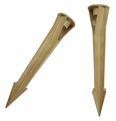 GM Lighting ILS Large Brass Stake 2X10 Inch Clear Coat Finish (ILS-A140B)