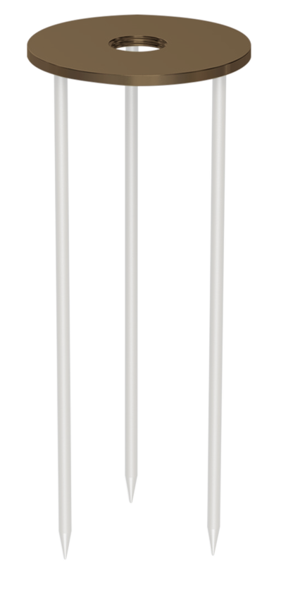 GM Lighting ILS Extra Large 3-Prong 304 Stainless Steel Stake 5 Inch Diameter X 12 Inch Antique Brass Finish (ILS-A153SS-AB)