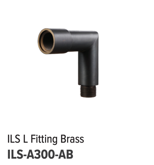 GM Lighting ILS L Fitting Brass-Brass Locknut Antique Brass Finish (ILS-A300-AB)