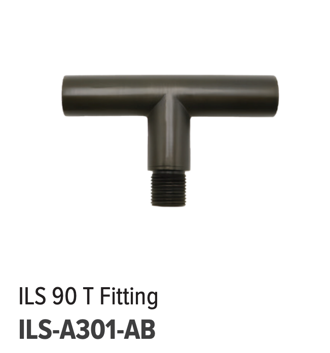 GM Lighting ILS 90 T Fitting Brass-Brass Locknut Antique Brass Finish (ILS-A301-AB)