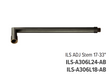 GM Lighting ILS Fixed L Stem 24 Inch Brass-Brass Locknut Antique Brass Finish (ILS-A306L24-AB)