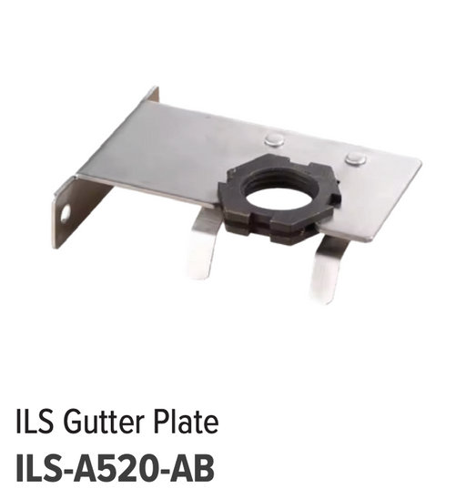 GM Lighting ILS Gutter Plate Brass Insert Aluminum Plate [2X] Stainless Steel Screws (ILS-A520-AB)