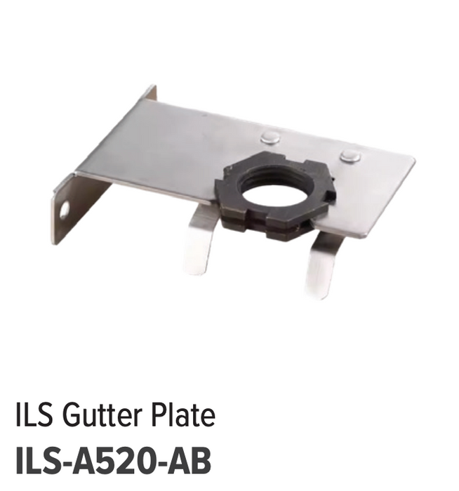 GM Lighting ILS Gutter Plate Brass Insert Aluminum Plate [2X] Stainless Steel Screws (ILS-A520-AB)