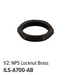 GM Lighting ILS 1/2 NPS Locknut Brass (ILS-A700-AB)