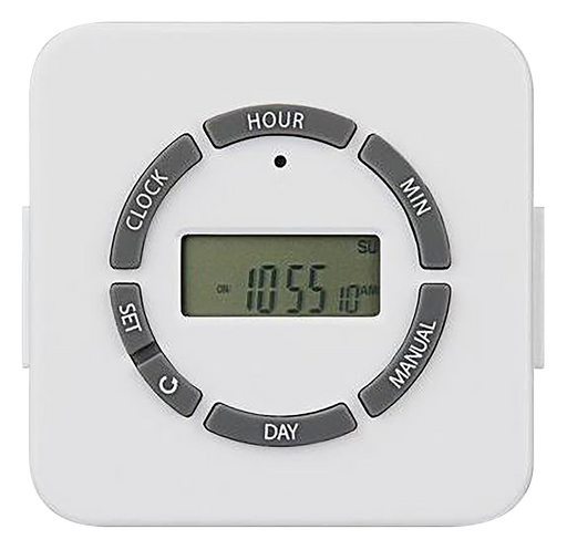 GM Lighting ILS Digital Timer 120Vac 3 Prong Plastic Case (ILS-C100D)