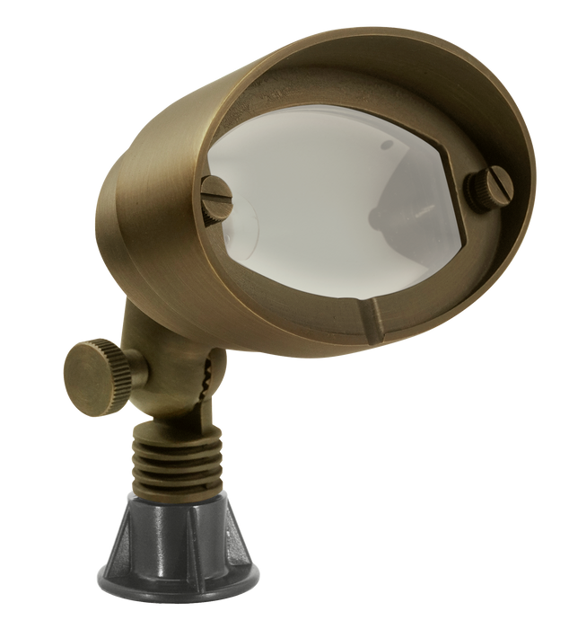 GM Lighting ILS Direct 300 Oval Flood Light Antique Brass ILS-A110P Stake - G4 Lamp 4W Maximum [Not Included] (ILS-D300-AB)