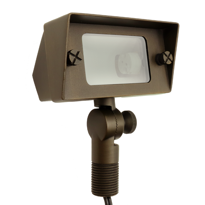 GM Lighting ILS Directional 500 4.0 Inch Flood Light Antique Brass ILS-A110P Stake - G4 Lamp 4W Maximum [Not Included] (ILS-D500-AB)