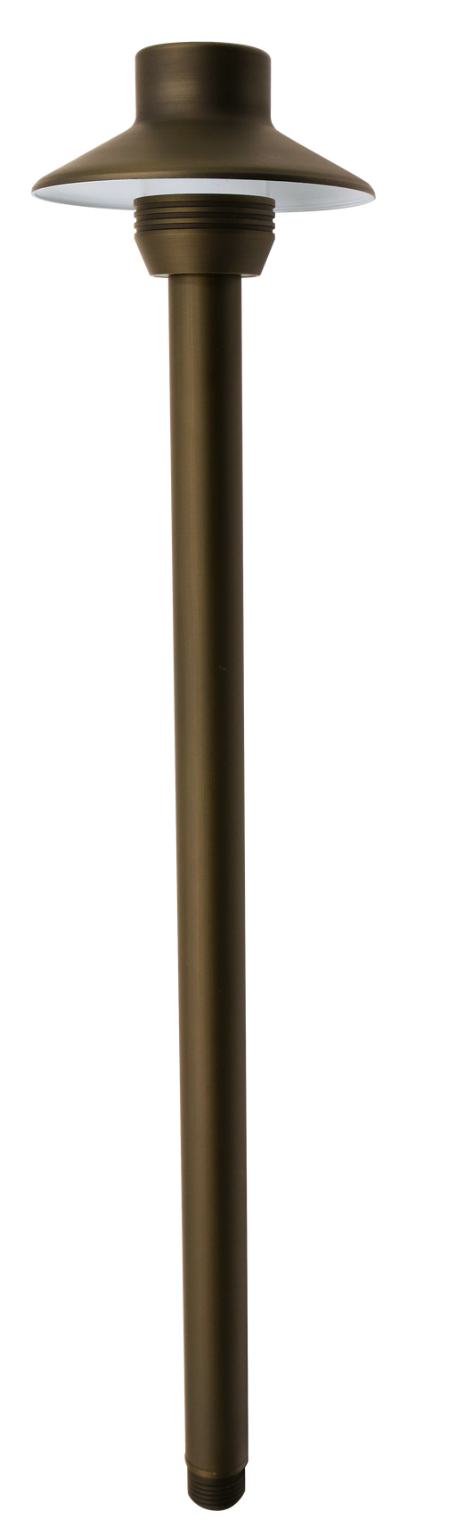 GM Lighting ILS Path 101 4 Inch Hat Path Light 19 Inch High Antique Brass With ILS-A100P Stake - G4 Lamp 4W Maximum [Not Included] (ILS-P101-AB)