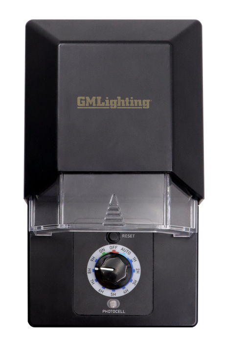 GM Lighting ILS Transformer 100W ABS Case Built-In Mechanical Timer/Photocell 120Vac Input 12/15Vac Output (ILS-S100C-PC)