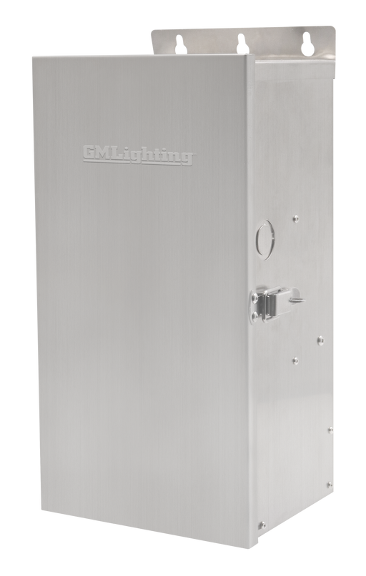 GM Lighting ILS Transformer 600W Stainless Steel Case Plug For Control 120Vac Input 12/13/14/15/17/18/22V Output (ILS-S600B-SS)