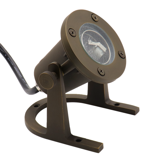 GM Lighting ILS Underwater Light 3.3 Inch Antique Brass MR16/G4 Lamp 8W Maximum 3 Stainless Steel Brackets - MR16/G4 Lamp 8W Maximum [Not Included] (ILS-U100-AB)