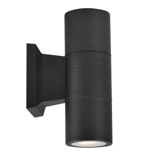 GM Lighting ILS Up/Down 2.4 Inch Wall Mounted Light 15 Foot 18/2 AWG Cord Clear Glass Lens Black (ILS-WM202-BK)