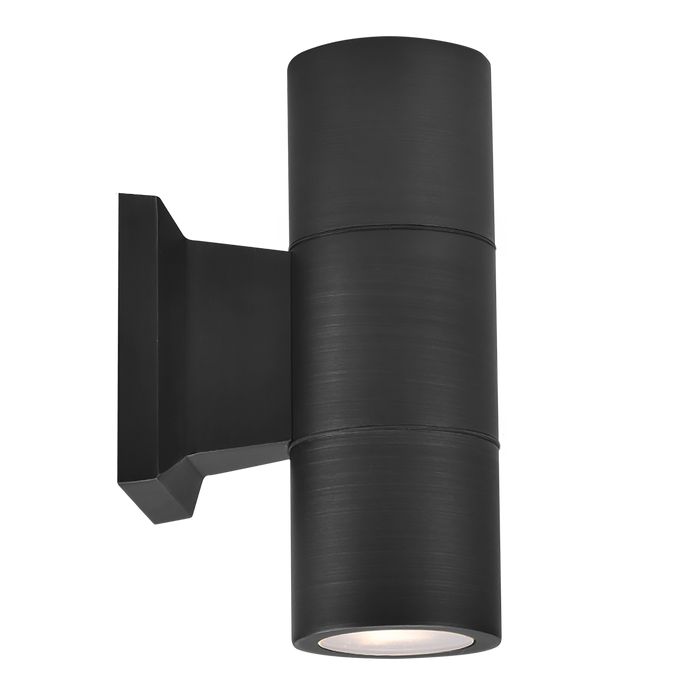 GM Lighting ILS Up/Down 2.4 Inch Wall Mounted Light 15 Foot 18/2 AWG Cord Clear Glass Lens Black (ILS-WM202-BK)