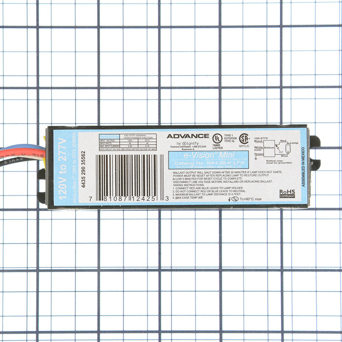 Advance IMH39KLFSM Electronic Metal Halide Ballast 39W C130 120-277V 50/60Hz (913701243802)