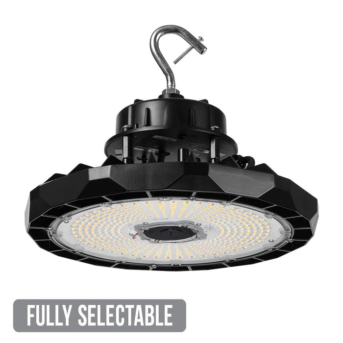 ATLAS Fully Selectable Round High Bay - 18000Lm-30000Lm CCT Selectable 4000K/4500K/5000K Black 480V Black (IRHS18-30L4)