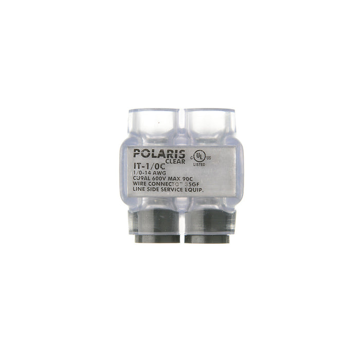 NSI Polaris Vision Tap Clear 1/0-14 AWG Polaris Insulated Multi-Tap Connector 2-Port Single Sided Entry (IT-1/0CB)