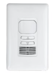 NX Lighting Controls LightHAWK Dual Technology Wall Switch Sensor Single Relay 1-Button Ground 120/277V Switchable Vacancy Or Occupancy Mode (LHRMTS1-G-WH)