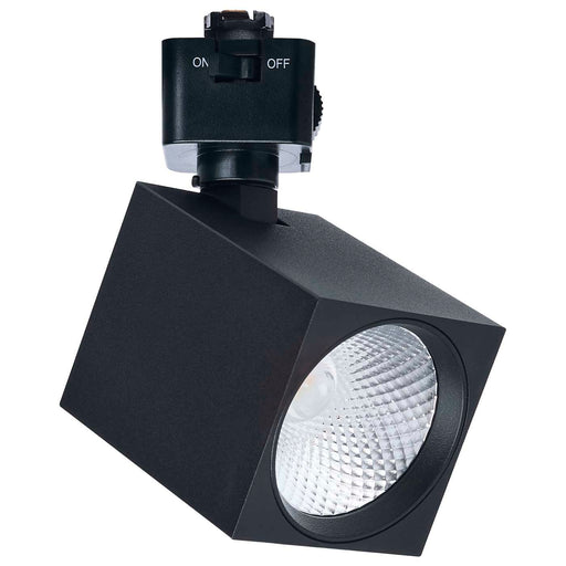 SATCO/NUVO 8W Square LED Track Head CCT Selectable 2700K/3000K/3500K/4000K/5000K Dim To Warm J Style 48 Degree Beam Angle 120V Black (JH5055)