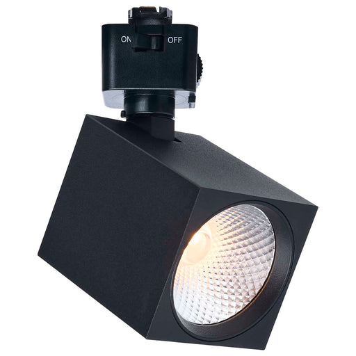 SATCO/NUVO 8W Square LED Track Head CCT Selectable 2700K/3000K/3500K/4000K/5000K Dim To Warm J Style 48 Degree Beam Angle 120V Black (JH5055)