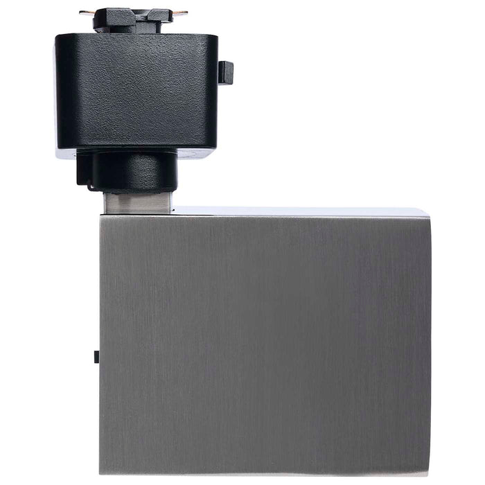 SATCO/NUVO 8W Square LED Track Head CCT Selectable 2700K/3000K/3500K/4000K/5000K Dim To Warm J Style 48 Degree Beam Angle 120V Brushed Nickel (JH5056)