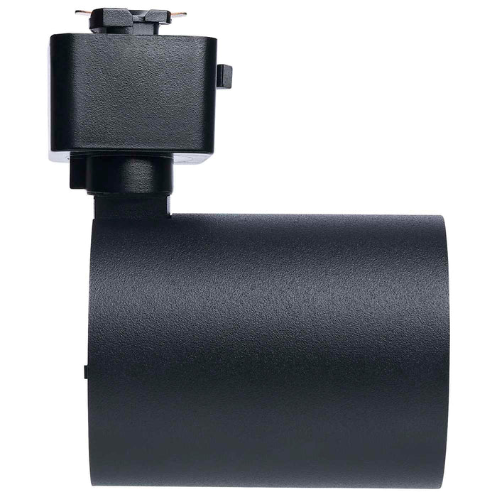 SATCO/NUVO 8W Round LED Track Head CCT Selectable 2700K/3000K/3500K/4000K/5000K Dim To Warm J Style 36 Degree Beam Angle 120V Black (JH5062)